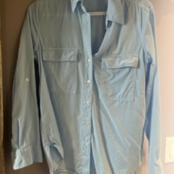 Aritzia Babaton Utility Shirt in Light Blue - Picture 1 of 2